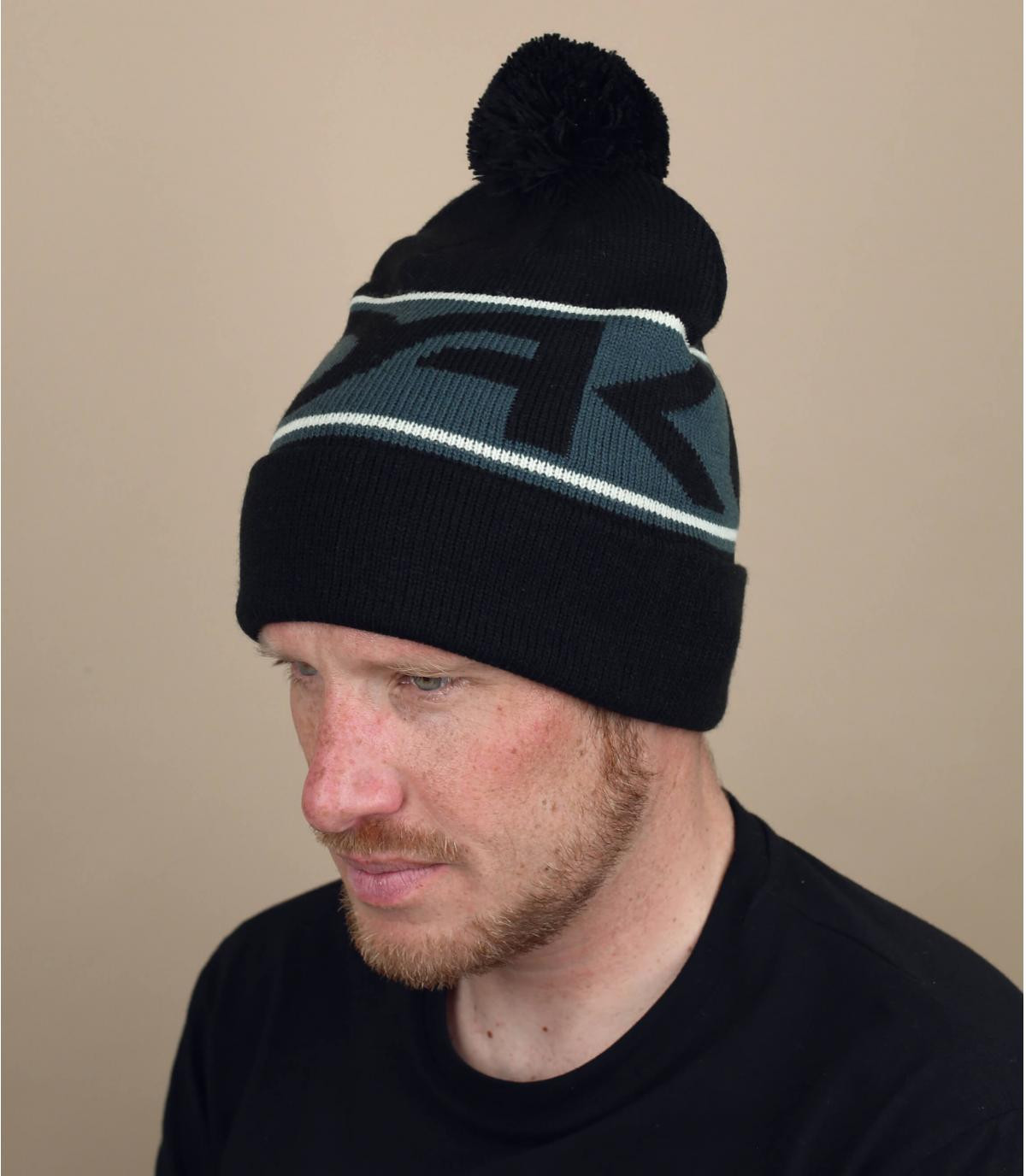 Mütze  Oakley schwarz Bommel Factory Cuff Beanie blackout